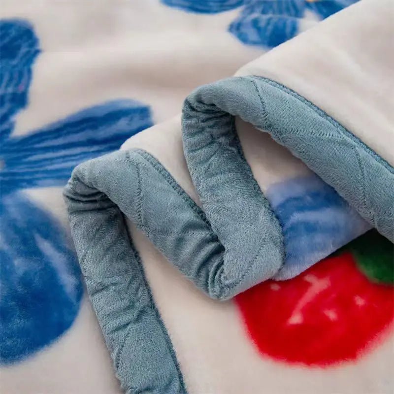 Couverture en vison double couche pour lit