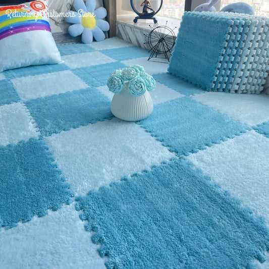 Tapis de jeu en peluche douce pour enfants