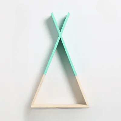 Etagère murale - TriangleWoodenShelf™ - Vert