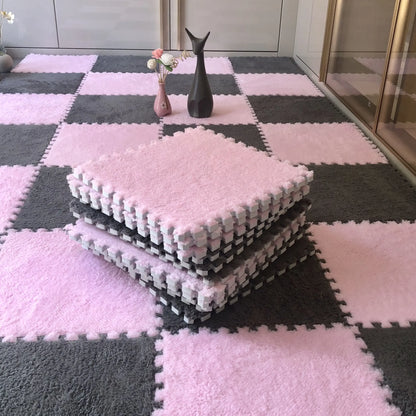 Tapis de jeu en peluche douce pour enfants