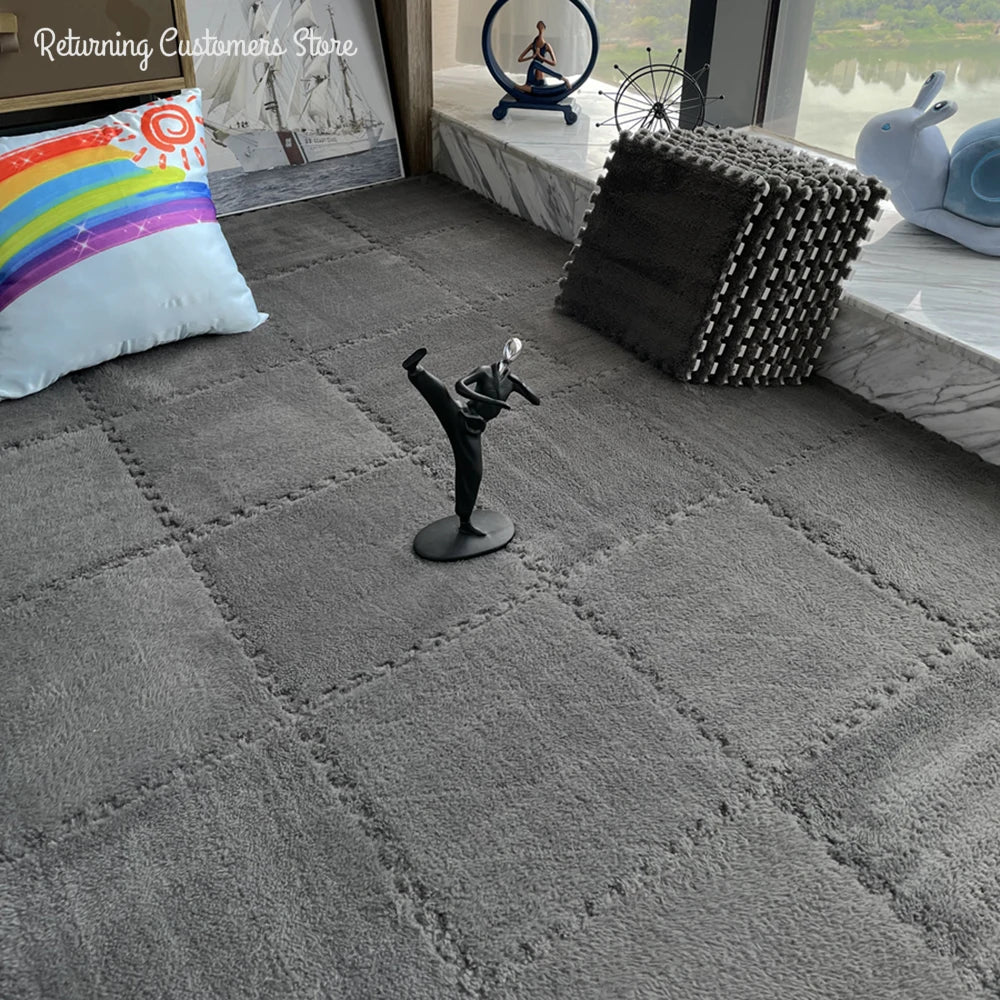 Tapis de jeu en peluche douce pour enfants