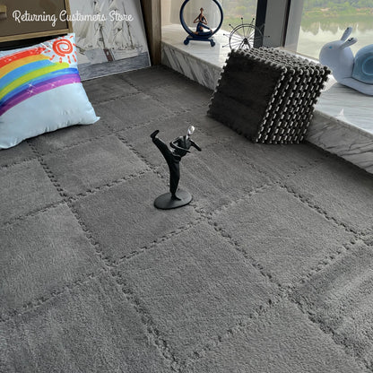 Tapis de jeu en peluche douce pour enfants