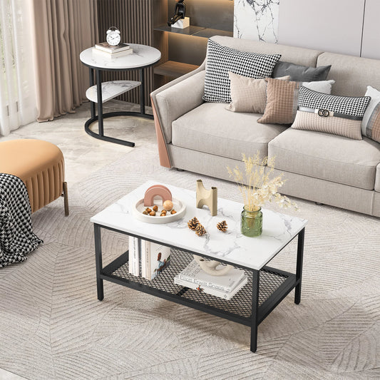 2 tables basses, table d’appoint moderne 2 en 1,