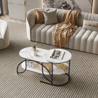 Table basse, lot de 2, structure en métal,