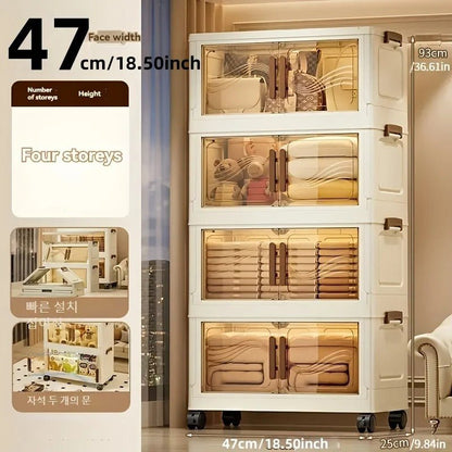 Boîte de rangement pliable transparente