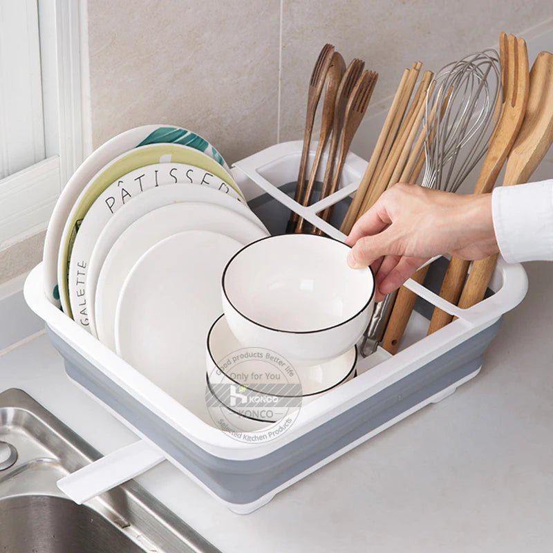 Égouttoir à vaisselle pliable