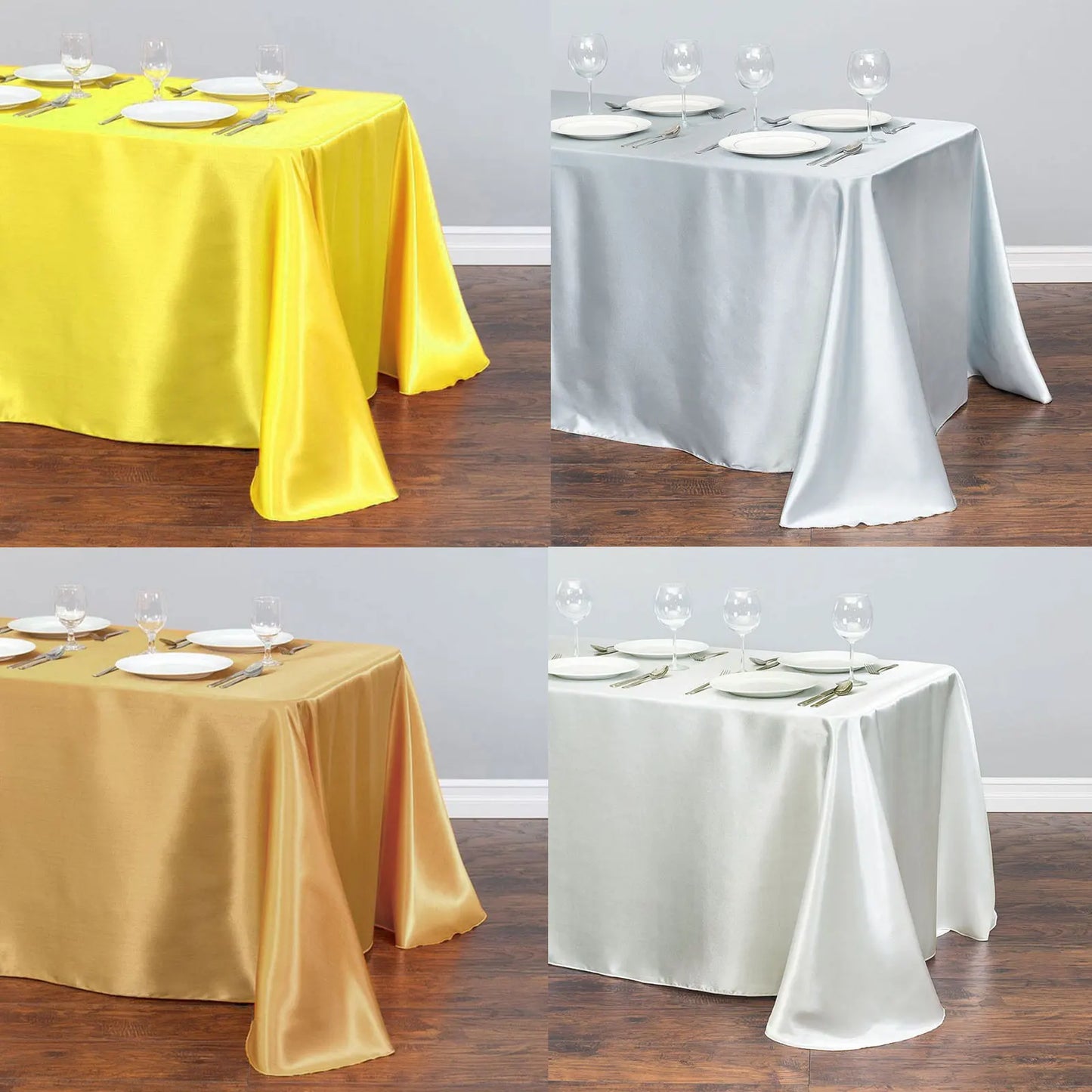 Nappe rectangulaire en Satin pour mariage