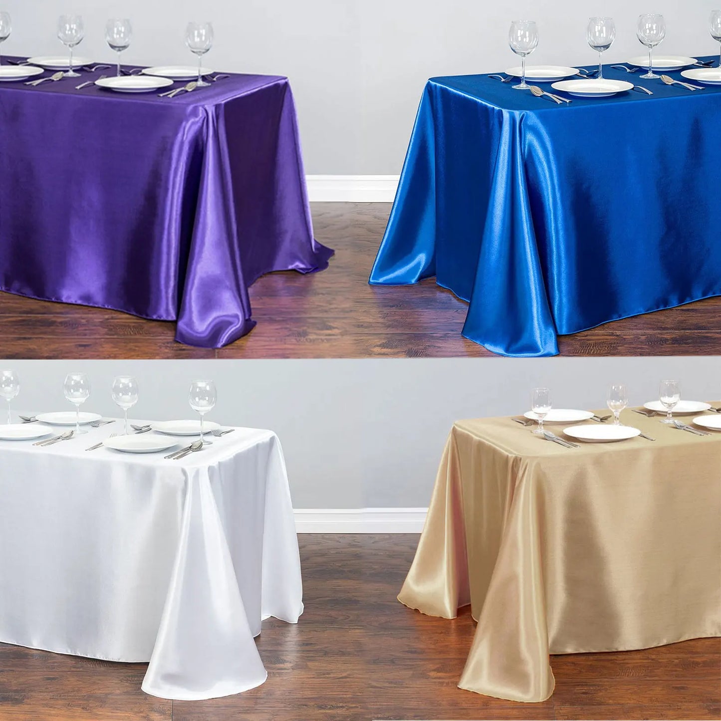Nappe rectangulaire en Satin pour mariage