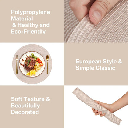 Ensemble de 6 sets de table ronds tressés