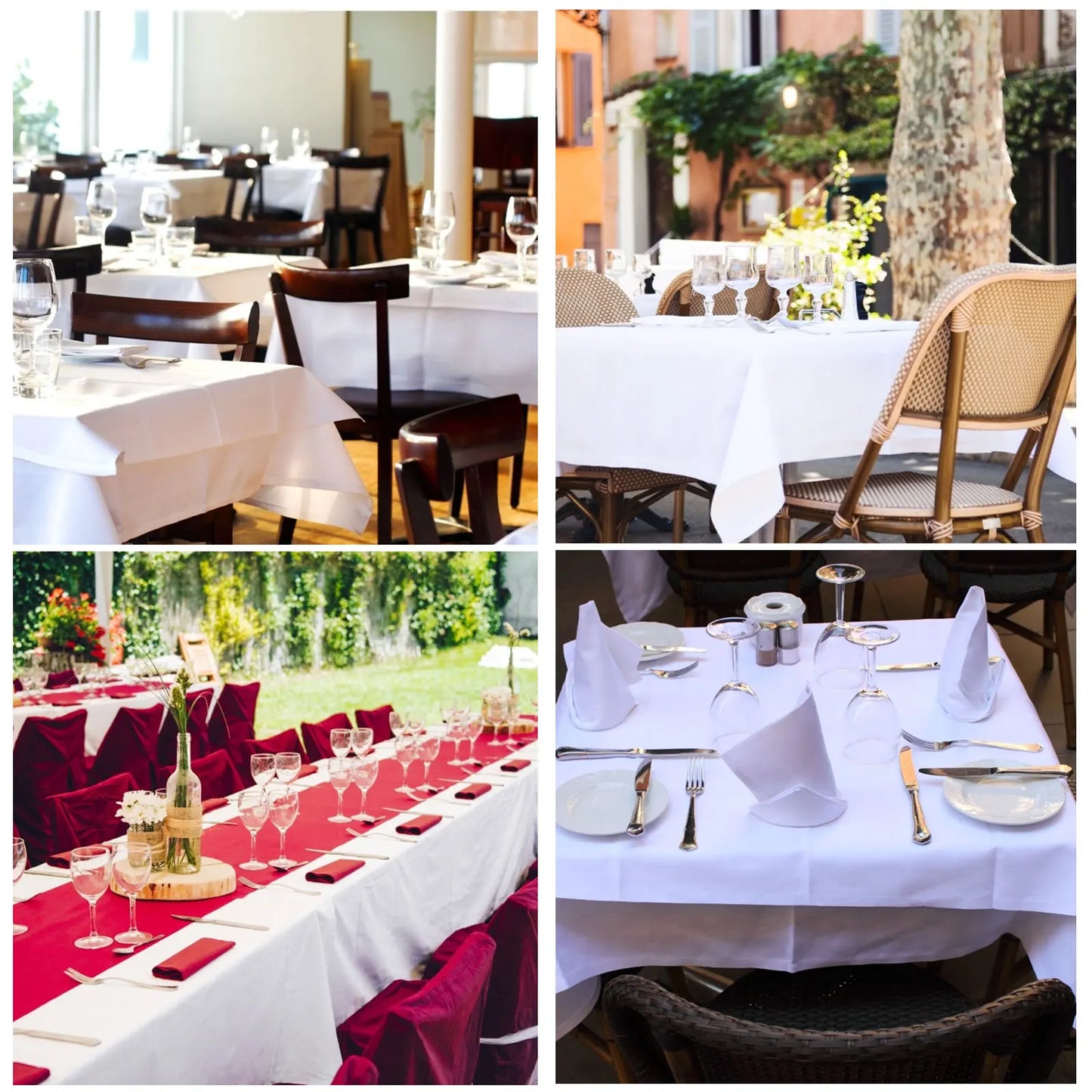 Nappe rectangulaire en Satin pour mariage