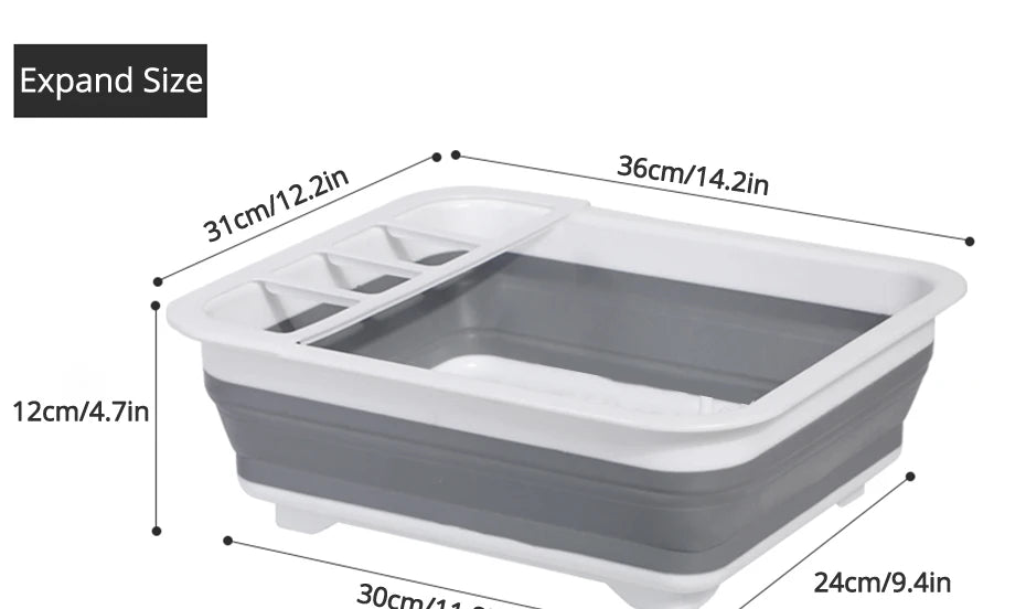 Égouttoir à vaisselle pliable
