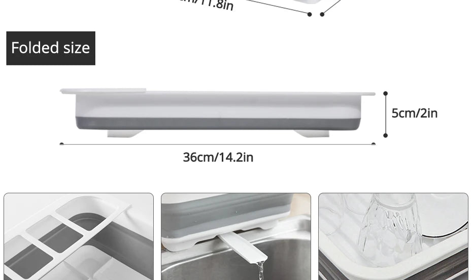 Égouttoir à vaisselle pliable