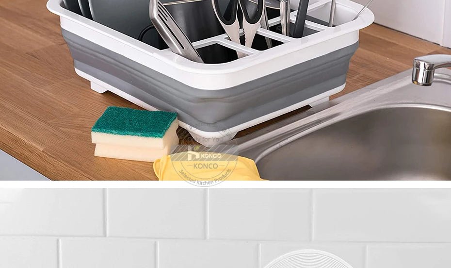 Égouttoir à vaisselle pliable