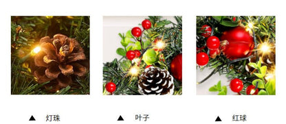 Couronne de noël rouge élégante LED