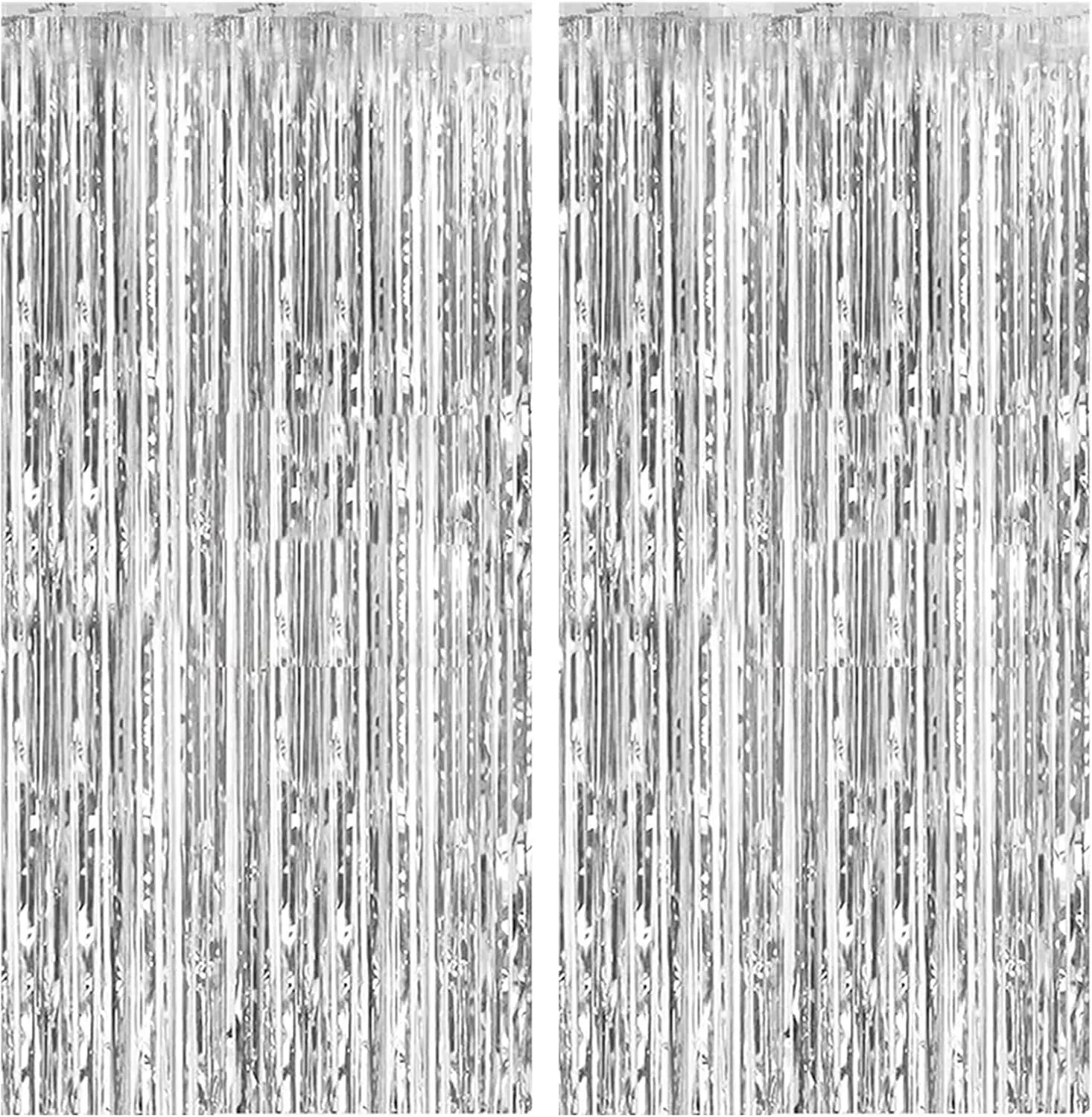 Rideau à franges en feuille d'aluminium