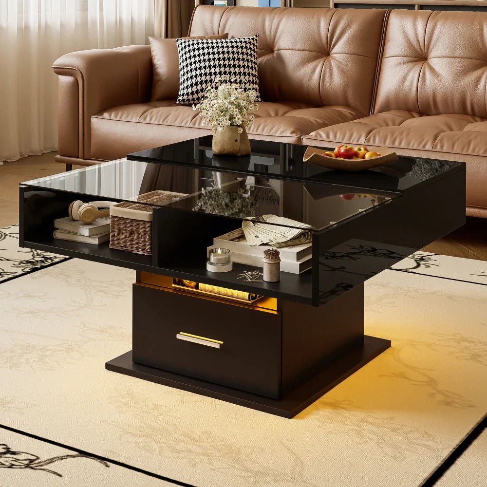 Table basse multifonctionnelle avec éclairage LED