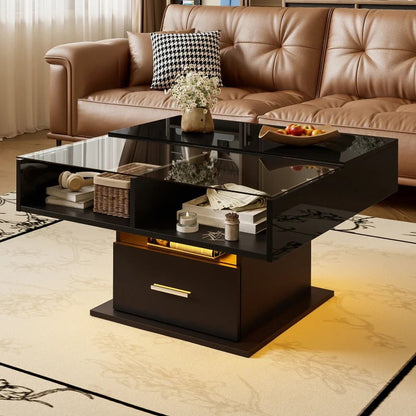 Table basse multifonctionnelle avec éclairage LED