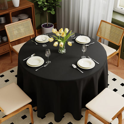Nappe ronde de couleur Pure | Élégance Anti-taches