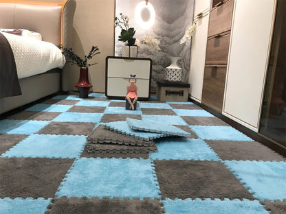 Polymère de jeu en peluche douce pour enfants, tapis de puzzle en mousse brûleur, jouets pour bébé, garder au chaud dans la chambre.