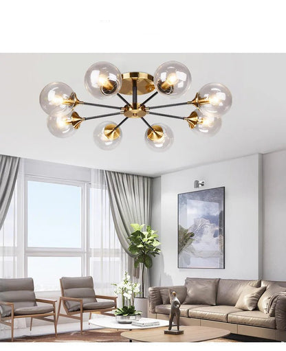 Boule de verre moderne pendentif LED |