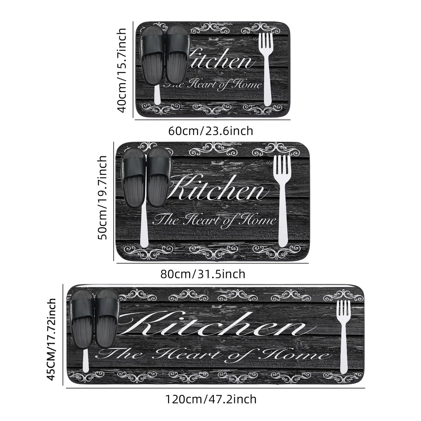 Tapis de cuisine  lavable, antidérapant