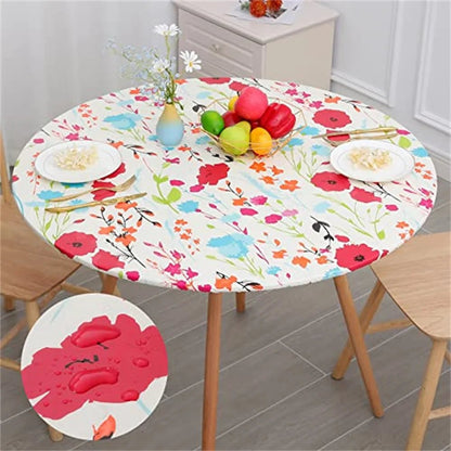 Nappe de Table Ronde Imperméable en Vinyle Olanly