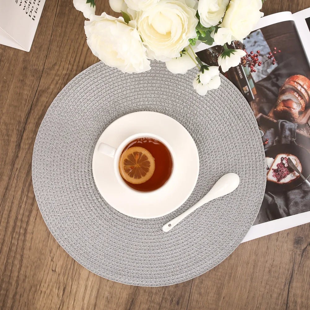 Ensemble de 6 sets de table ronds tressés