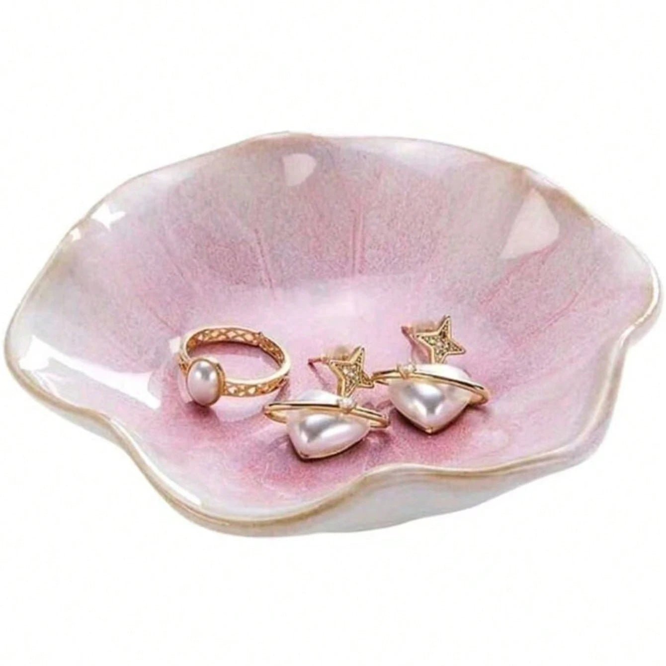 Plateau de rangement en céramique Lotus