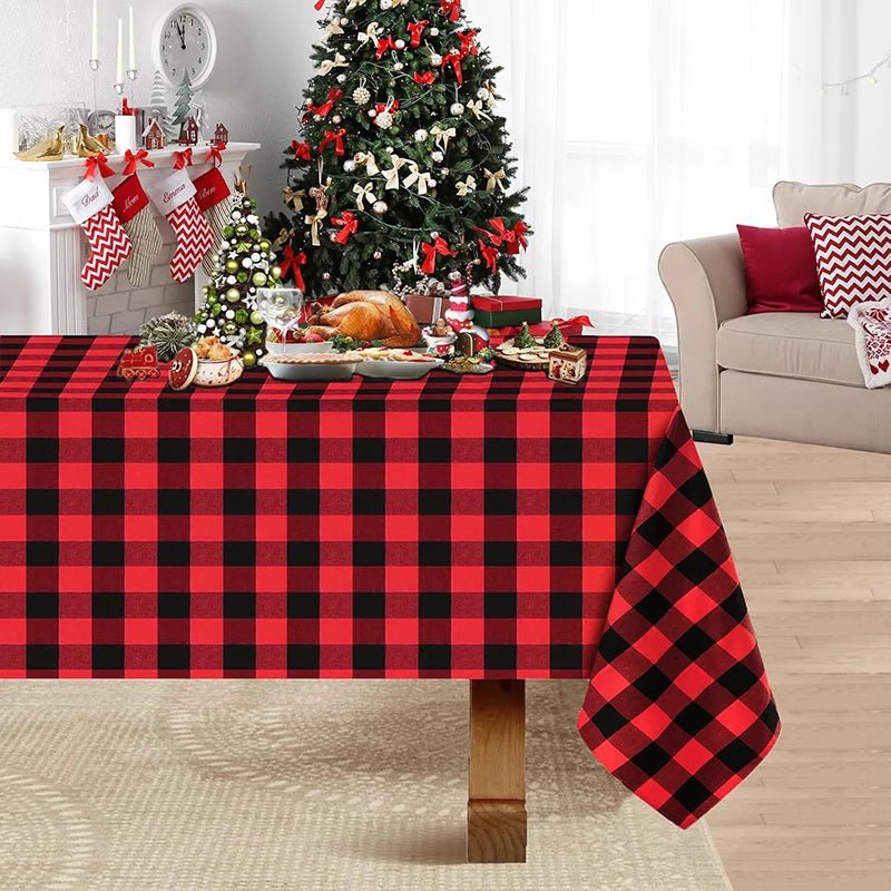 Nappe à carreaux de Noël épaisse et durable