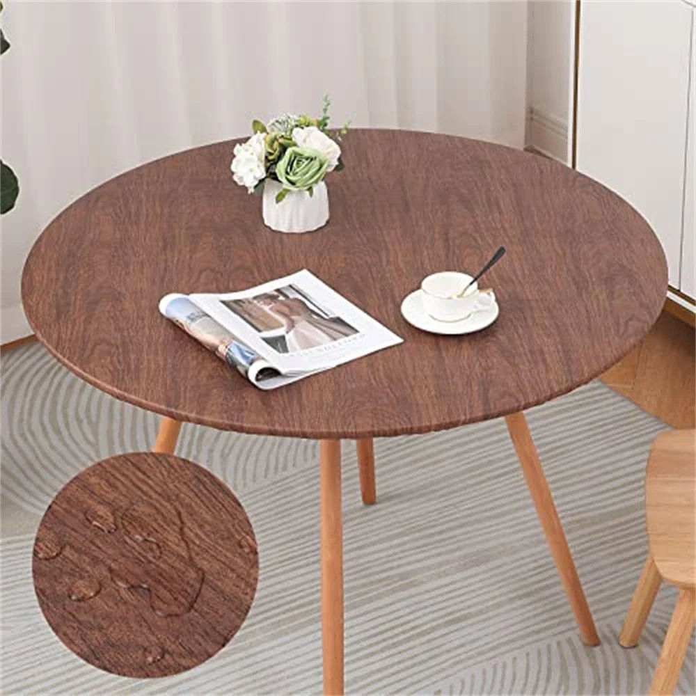 Nappe de Table Ronde Imperméable en Vinyle Olanly