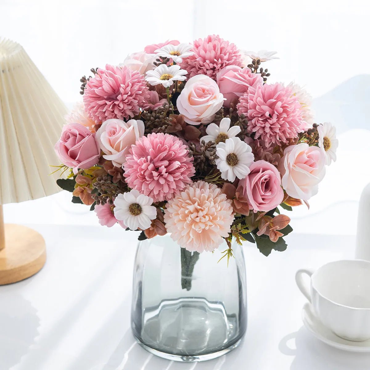 Roses artificielles en soie, fleurs artificielles, pour mariage,