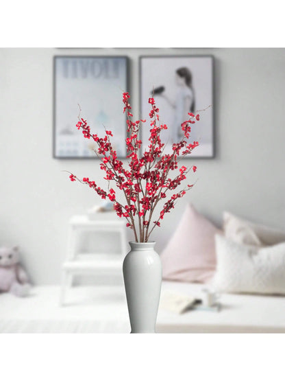 fleurs blanches en plastique à longue tige