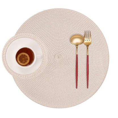 Ensemble de 6 sets de table ronds tressés