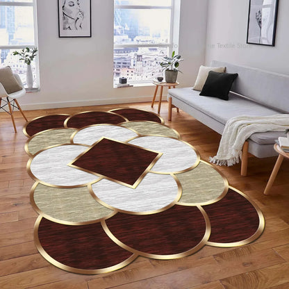 Tapis doré de luxe de forme spéciale