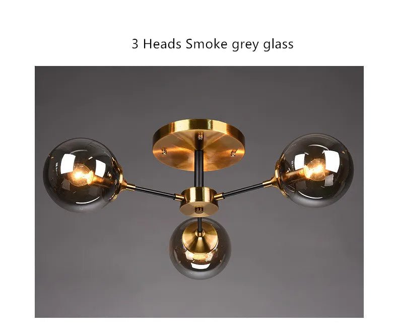 Boule de verre moderne pendentif LED |