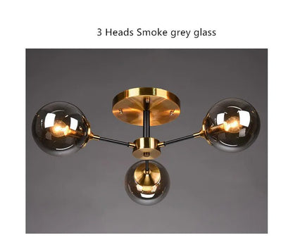 Boule de verre moderne pendentif LED |