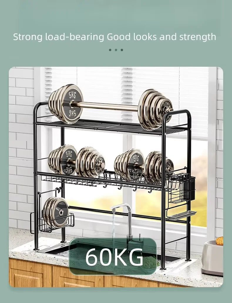 Égouttoir à vaisselle sur l'évier,