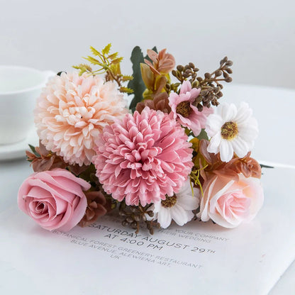 Roses artificielles en soie, fleurs artificielles, pour mariage,