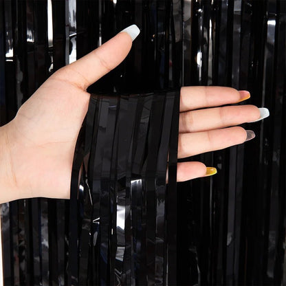 Rideau à franges en feuille d'aluminium