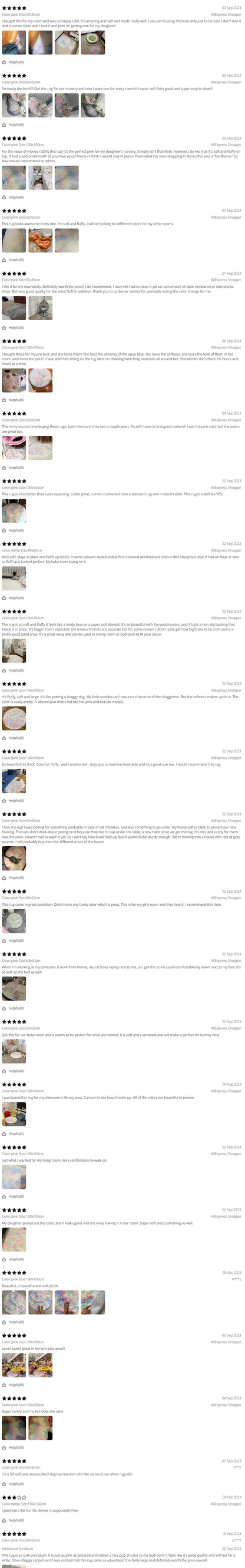 Tapis rond en peluche Super doux, blanc moelleux, pour Salon, décoration de maison,