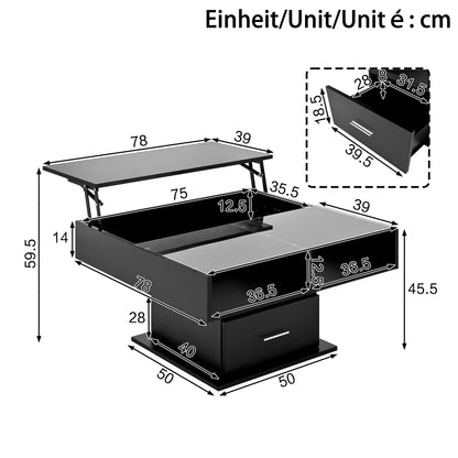 Table basse multifonctionnelle avec éclairage LED