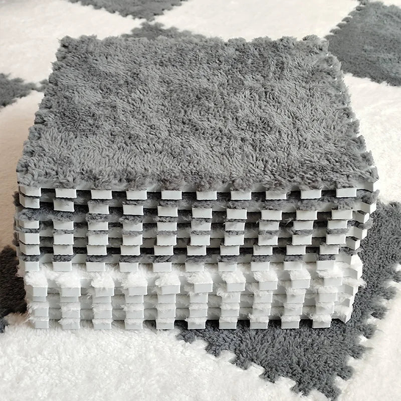 Polymère de jeu en peluche douce pour enfants, tapis de puzzle en mousse brûleur, jouets pour bébé, garder au chaud dans la chambre.