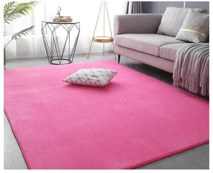 tapis en velours de corail de couleur unie, confortable et doux, pour salon, chambre à coucher,