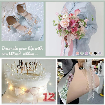 Ruban en Organza filaire transparent