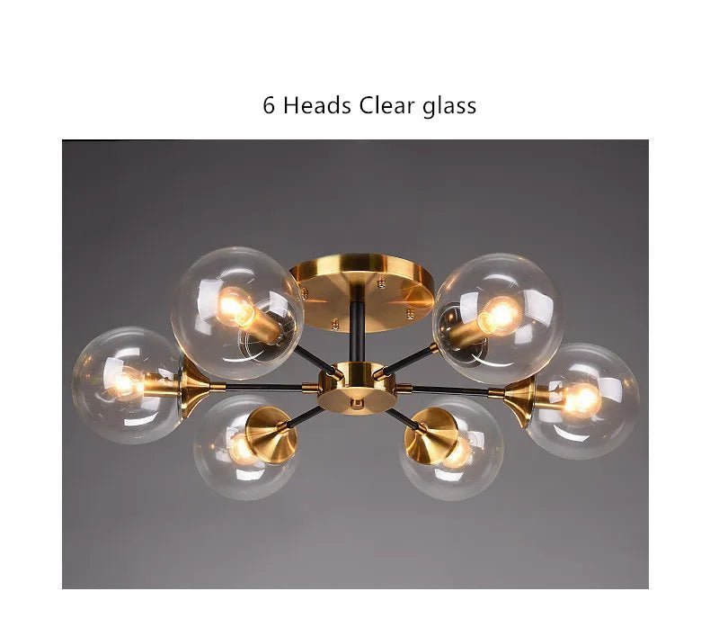 Boule de verre moderne pendentif LED |