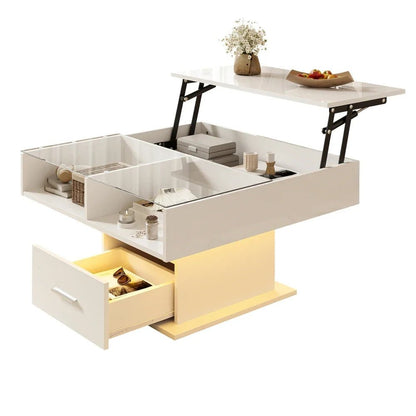 Table basse multifonctionnelle avec éclairage LED