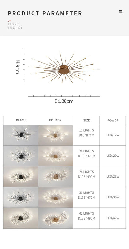 LED lustre design plafonnier | Nordique