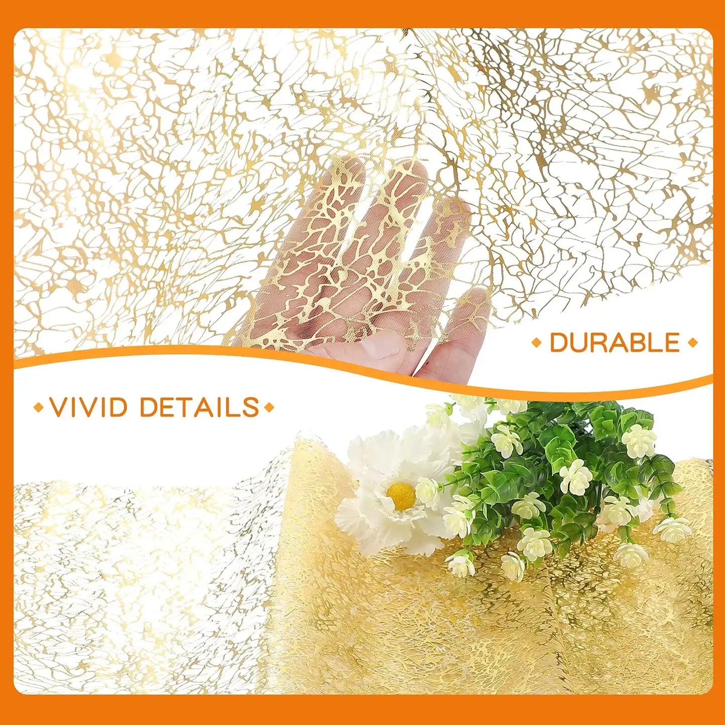 Nappe Table doré à paillettes métalliques