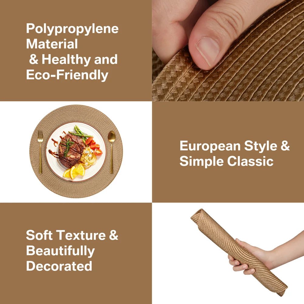 Ensemble de 6 sets de table ronds tressés