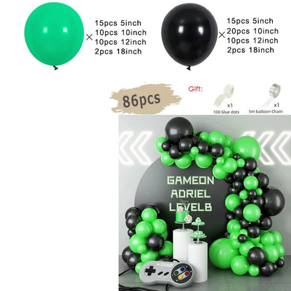 Guirlande de ballons noirs et dorés | Élégance